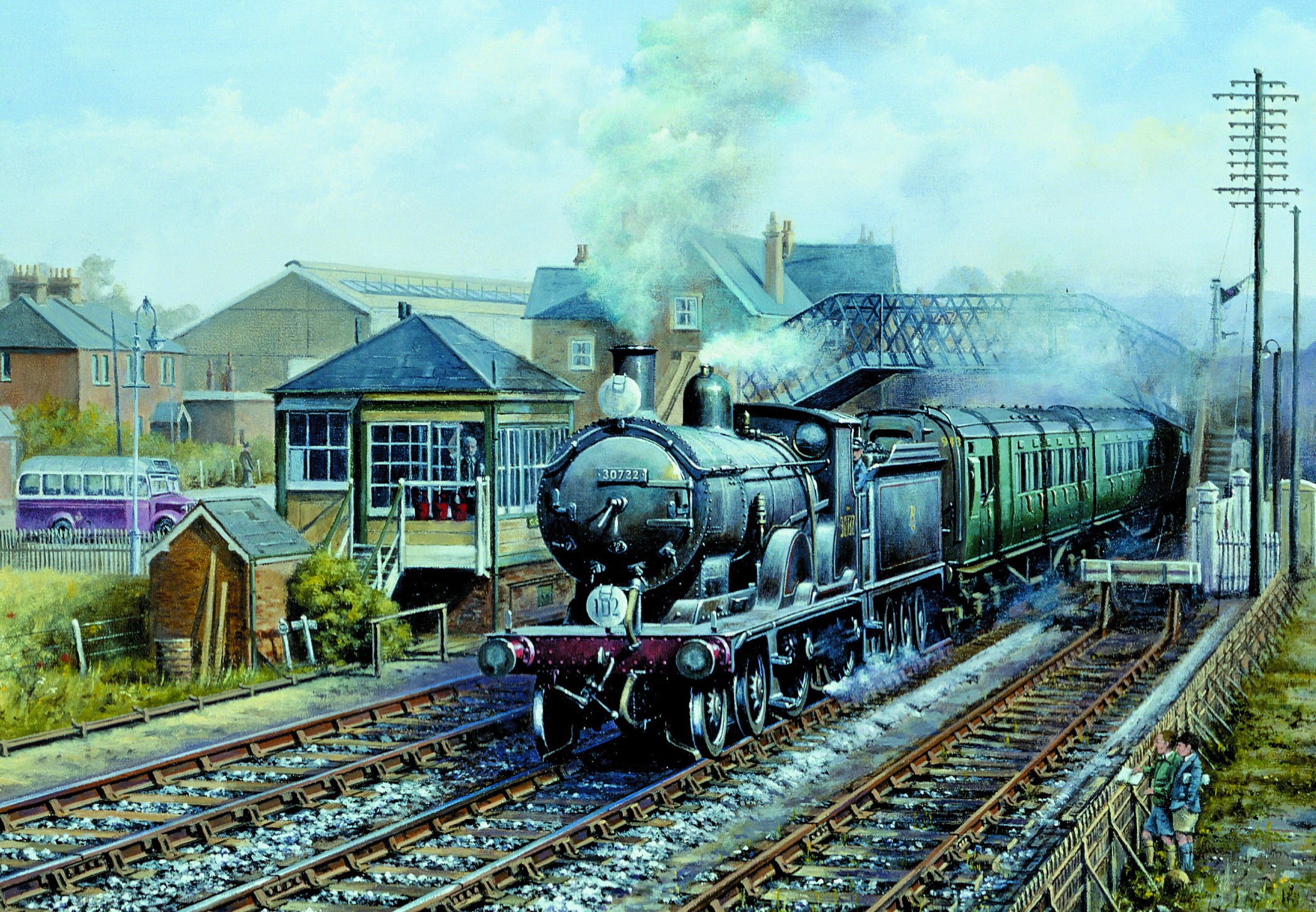 T9 No. 30732 at Cosham Signal Box