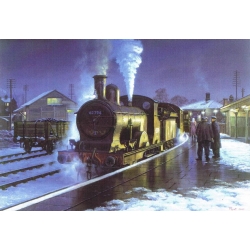 Christmas Cards *Pack of 4: Ice + Steam, BR Steam Loco No. 62794