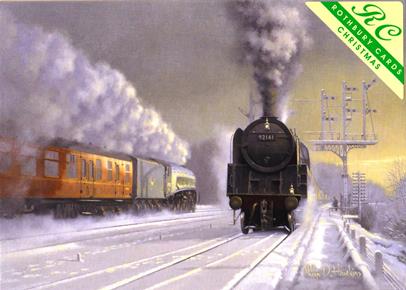 Christmas Cards *Pack of 4: Winter at Hatfield, East Coast Main Line